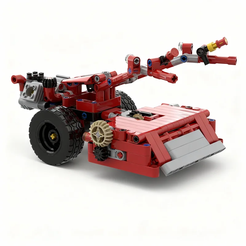ชุดตัวต่อรถแทรกเตอร์เพลาเดียว MOC จำนวน 481 ชิ้น ของเล่นแบบประกอบเอง ของขวัญคริสต์มาส ของเล่นเสริมพัฒนาการเด็ก