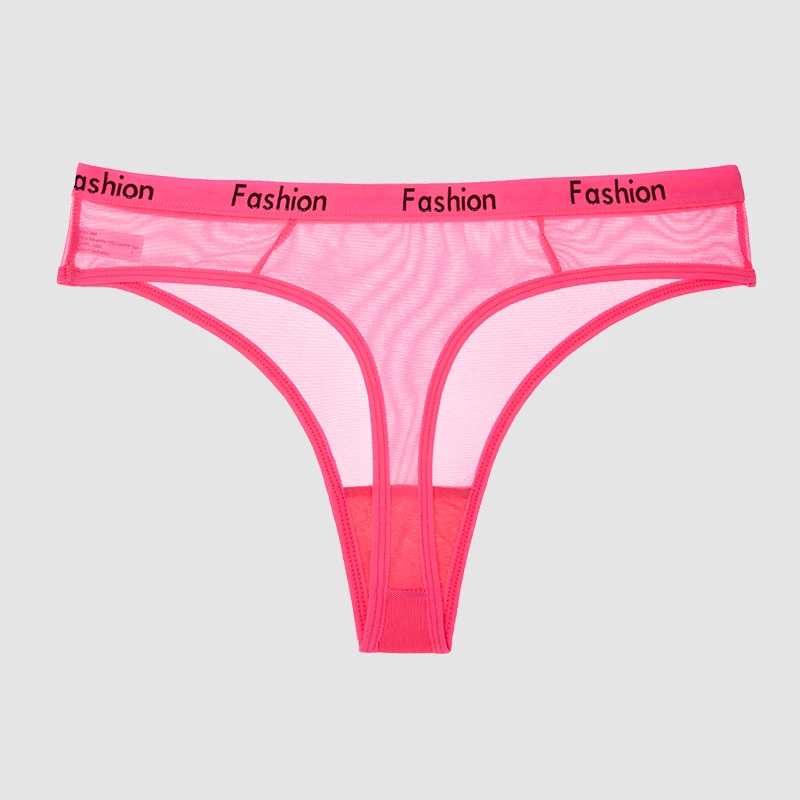 BANNIROU 1Pcs Mesh Sprots Panties Underwear For Woman Sexy Seamless Cheeky Female Soft T-back Thong G-string Woman Underwear