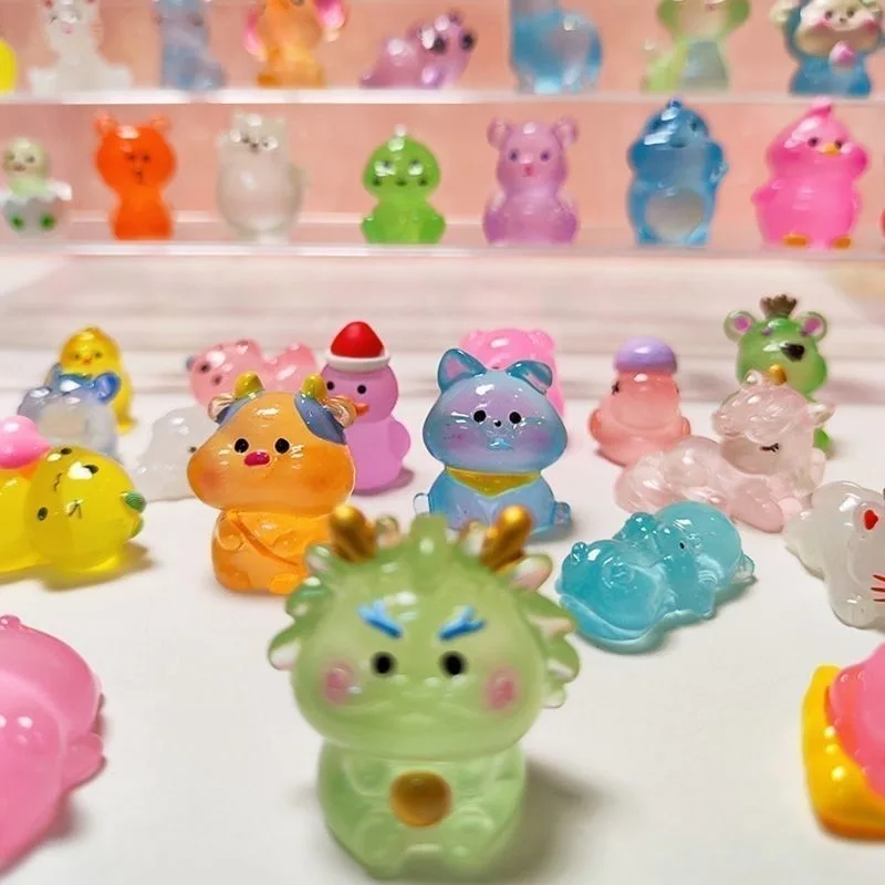 10-30-50pcs Mini Animal Surprise Blind Bags Cute Luminous Assorted Colors Animals Blind Box Toys for Kids Children Birthday Gift view 5