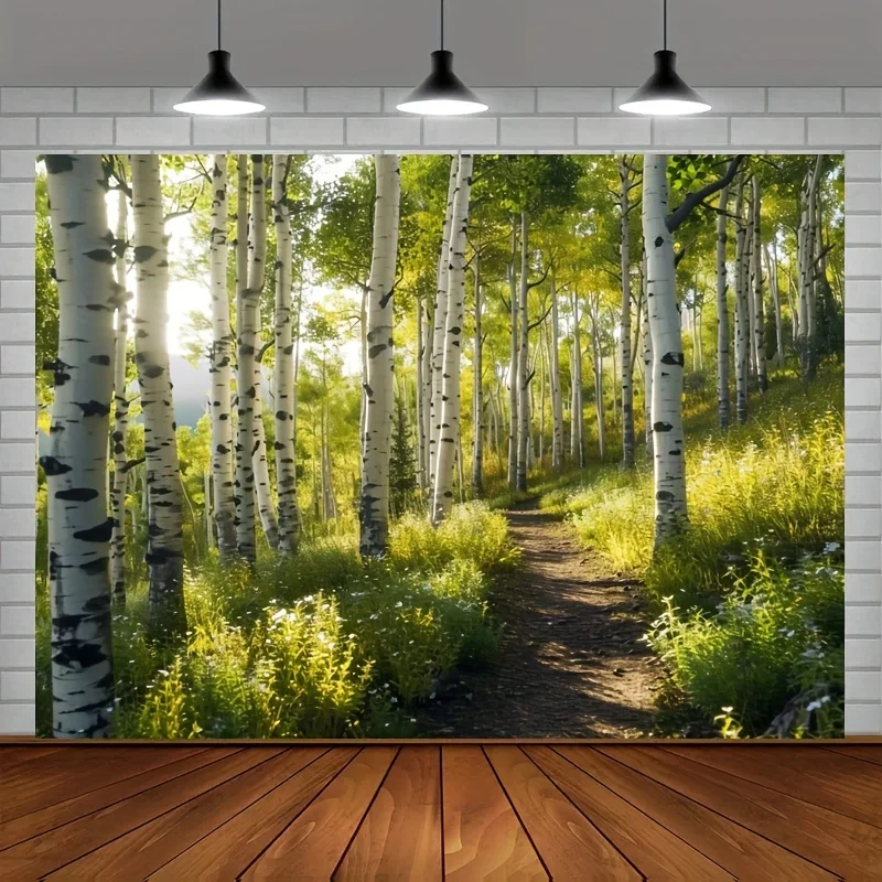 Style Tapestry Showing Forest Mountain Scenery Beautiful Wall Decoration for Living Room Bedroom