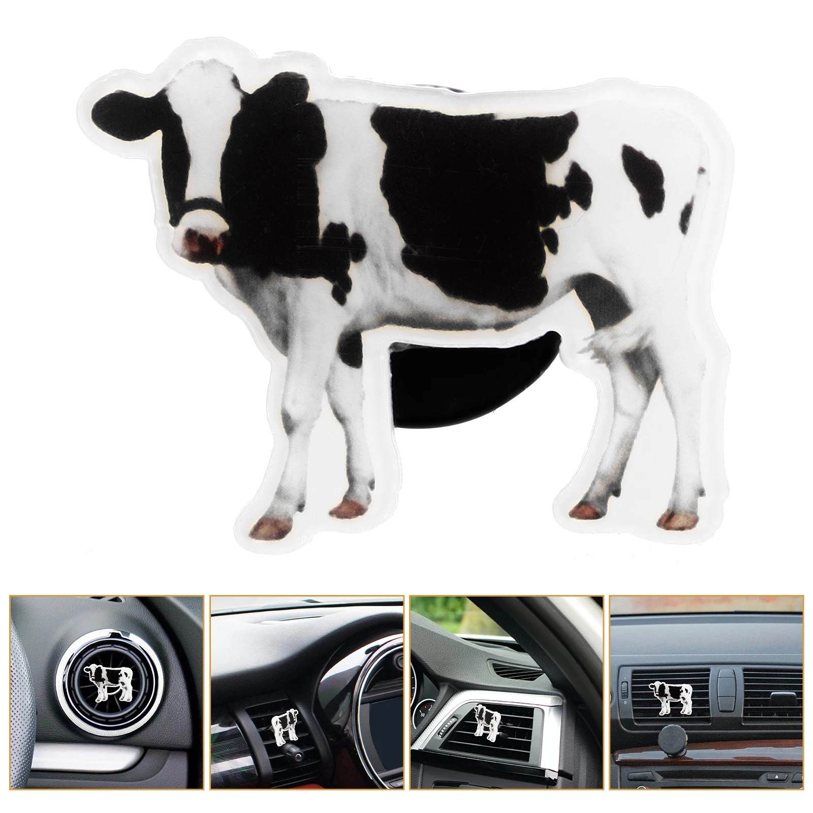 

Cow Shape Car Vent Clip Air Freshener Decoration Conditioning Outlet Durable Acrylic Dashboard Decor Easy Install Odor