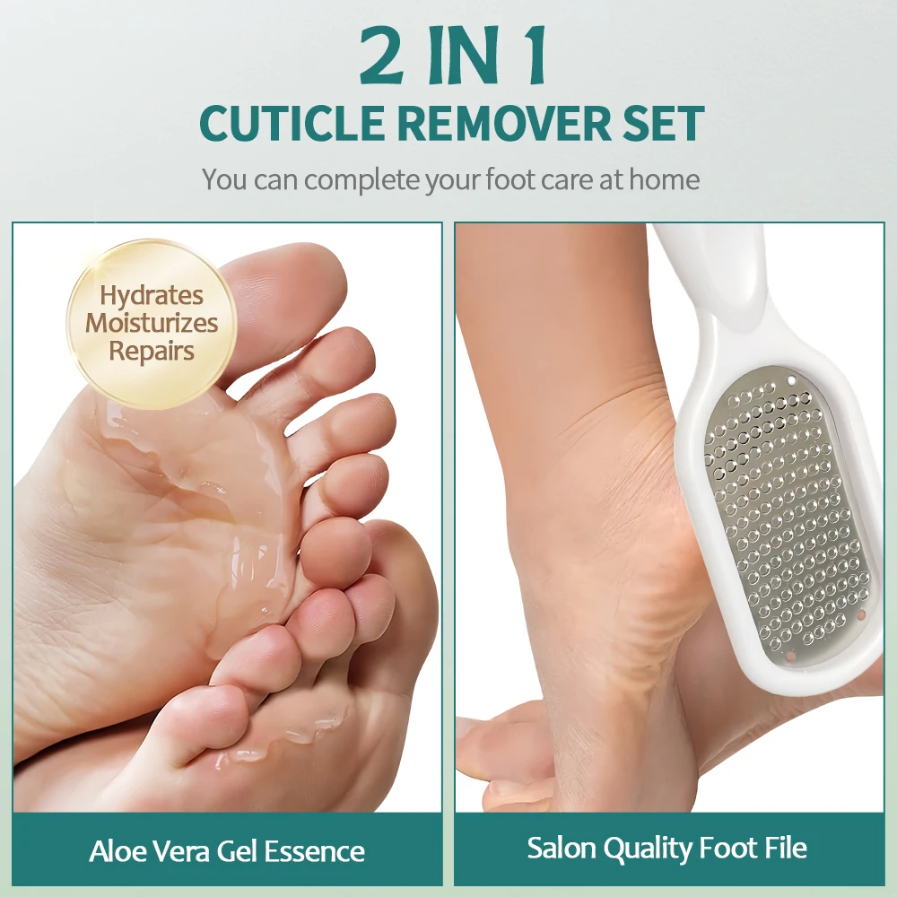 NAILPOP Extra Strength Callus Remover for Feet and Foot File Kit Remove Hard Skins Heels and Tough Callouses from feet Quickly