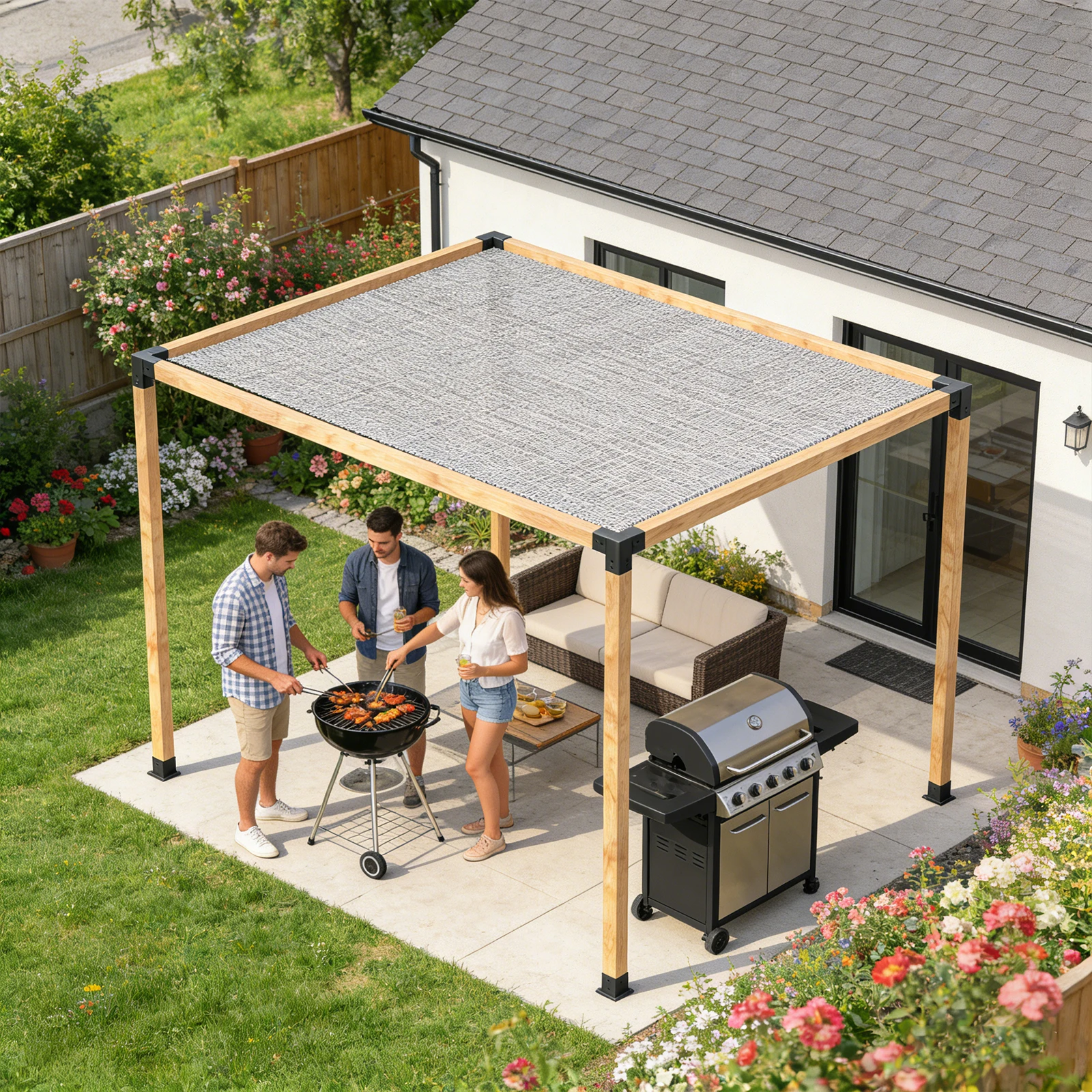 

Комплекты фурнитуры для беседок с 3-сторонними кронштейнами, комплекты фурнитуры для уличных пергол, включают винты для беседок, патио, пергол, бревенчатых домиков