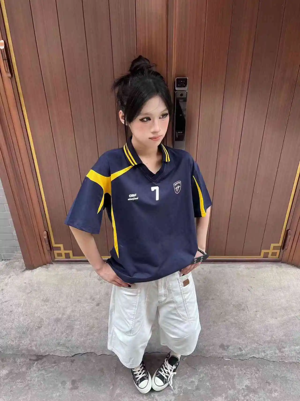 Celana Pendek Denim Longgar Antik Wanita Celana Pendek Fashion Harajuku Y2k Longgar Celana Denim Ala Jalanan 2000S 90S Retro Amerika