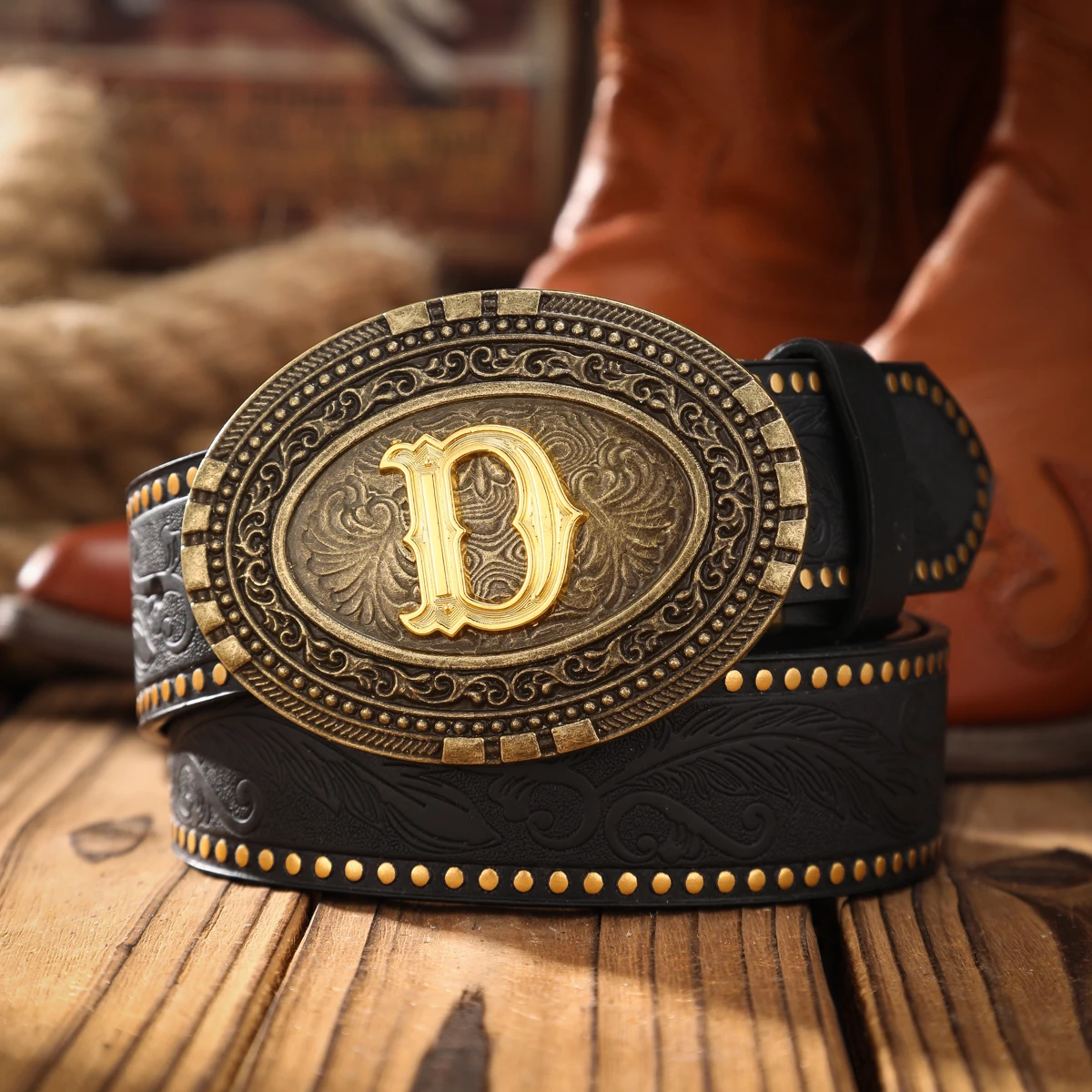 Ein lässiger Retro-Gürtel im Western-Stil für Herren und Damen! PU-Ledergürtel mit Metallschnalle, geeignet für den täglichen Arbeitsgebrauch – Detail 4