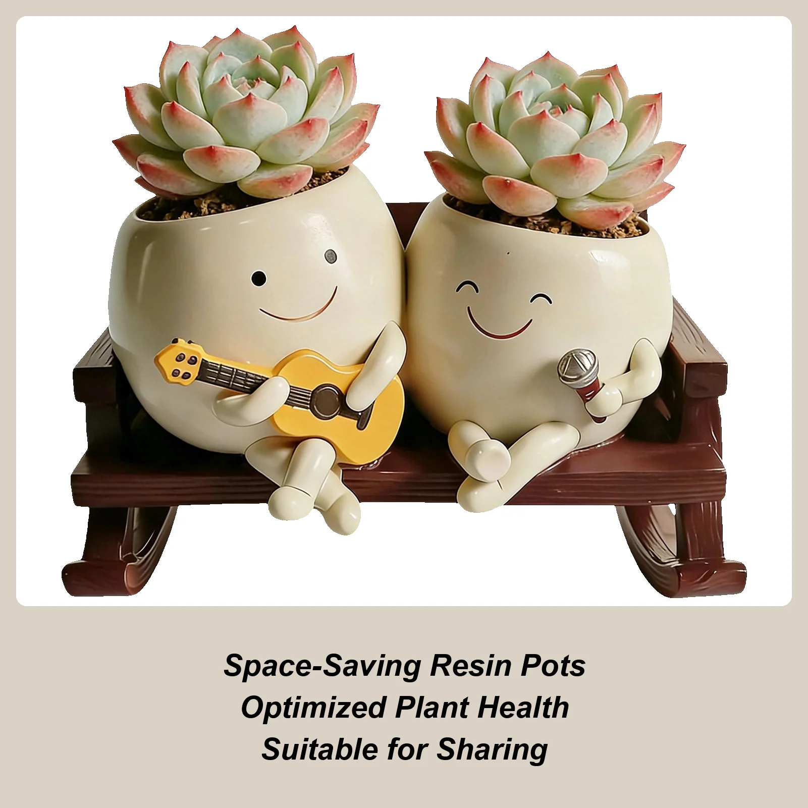 Resin Plant Pot Dou… - image