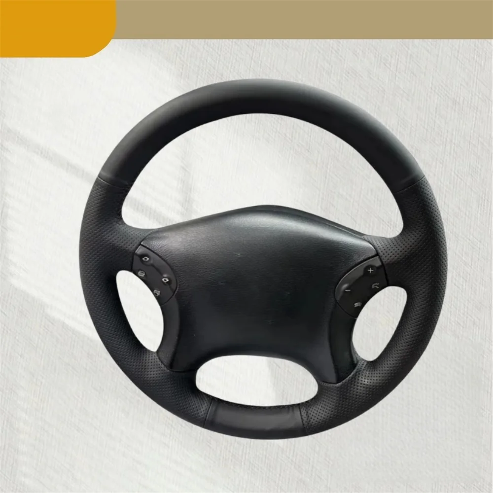 Customize Microfiber Leather DIY Car Steering Wheel Cover Car Interior Accessories For Mercedes Benz W203 C-Class 2001-2007