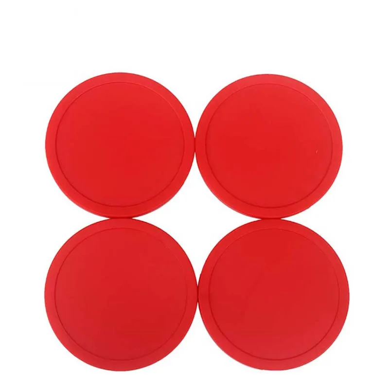 4Pcs Air Hockey Pucks 64mm Red Air Hockey Table Mini 5mm Ice Hockey Piece Air Suspension Accessories Ball Sport Tools