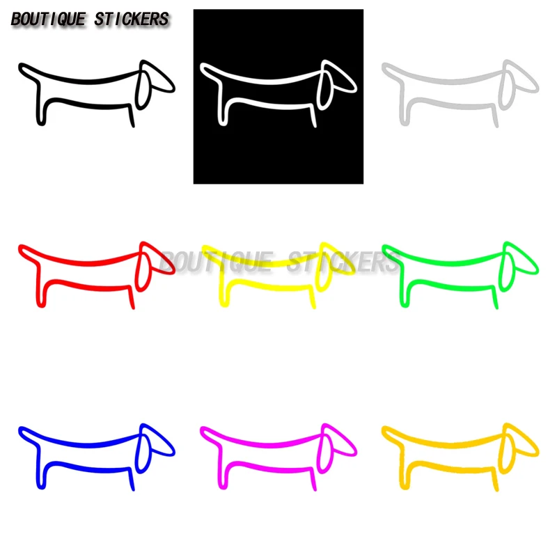 

Dachshund Weiner Dog Sticker Vinyl Decal - Hotdog Pet Fun Car Window Wall Decor