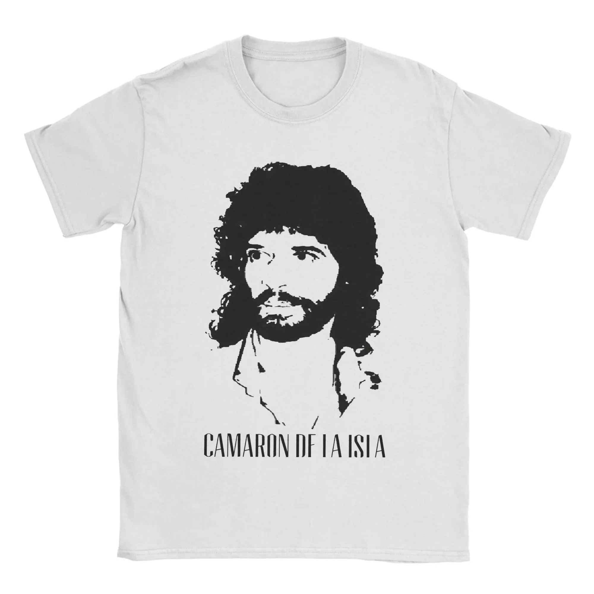 Retro Muisc Spanish Singer Camarons De La Isla T-Shirt Unisex Cotton Short Sleeve  Round Neck Summer Top Tee