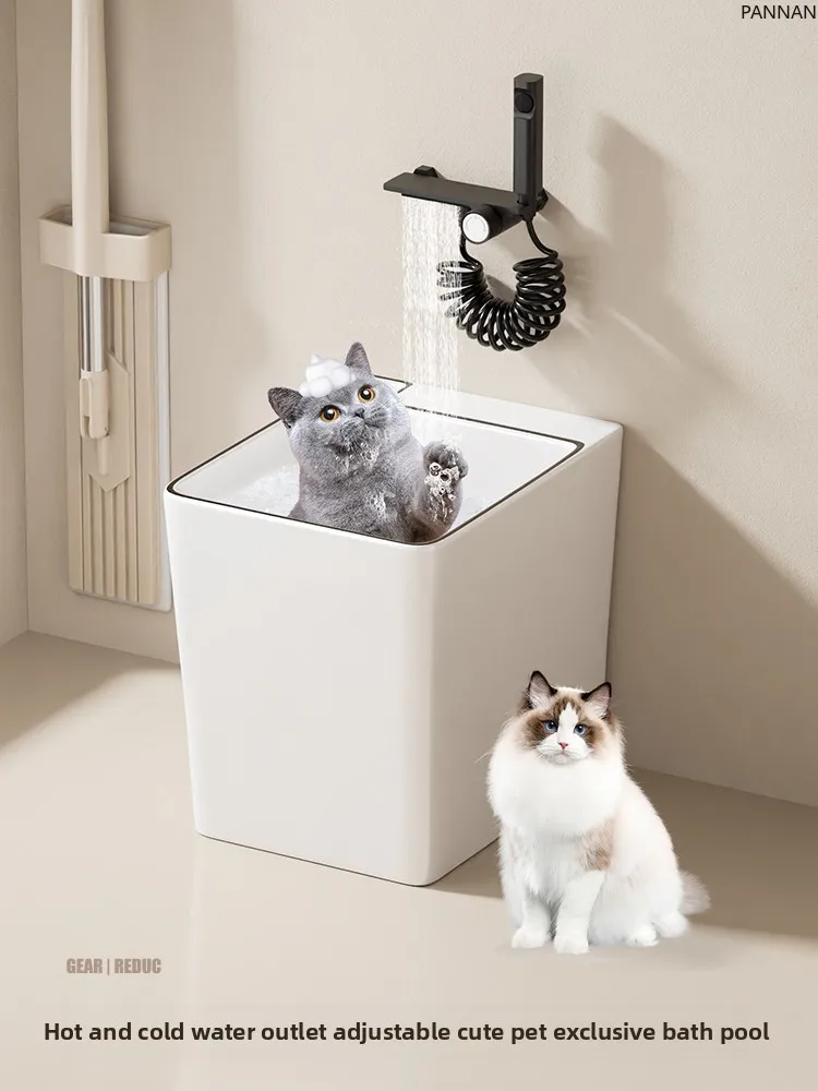 Piscina de fregona de tamaño pequeño para el hogar, larga y estrecha, para baño, balcón, tipo suelo