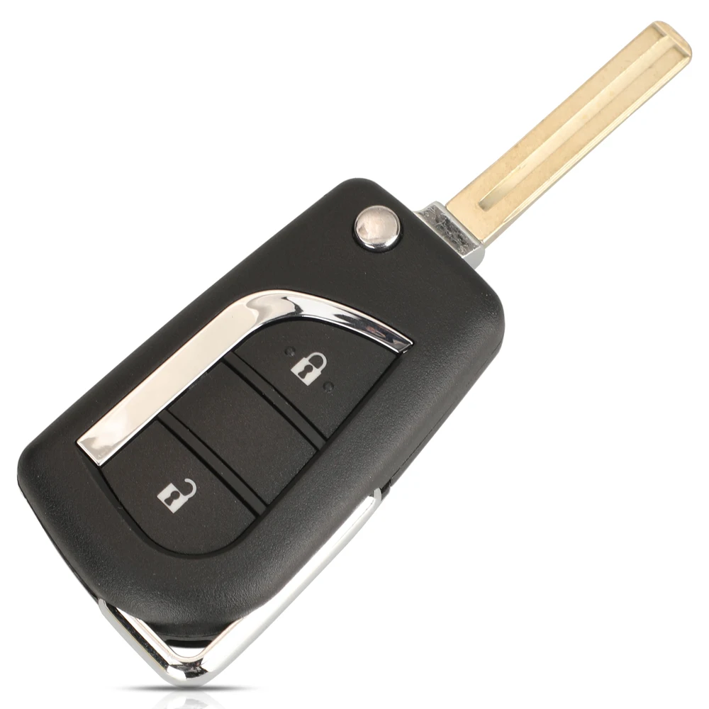 jingyuqin 2 Buttons Flip Remote Car Key 433MHz 8A Chip For Toyota hilux 2015 2020 Fob FCC ID: BA2TA P/N: 89070-0KB40