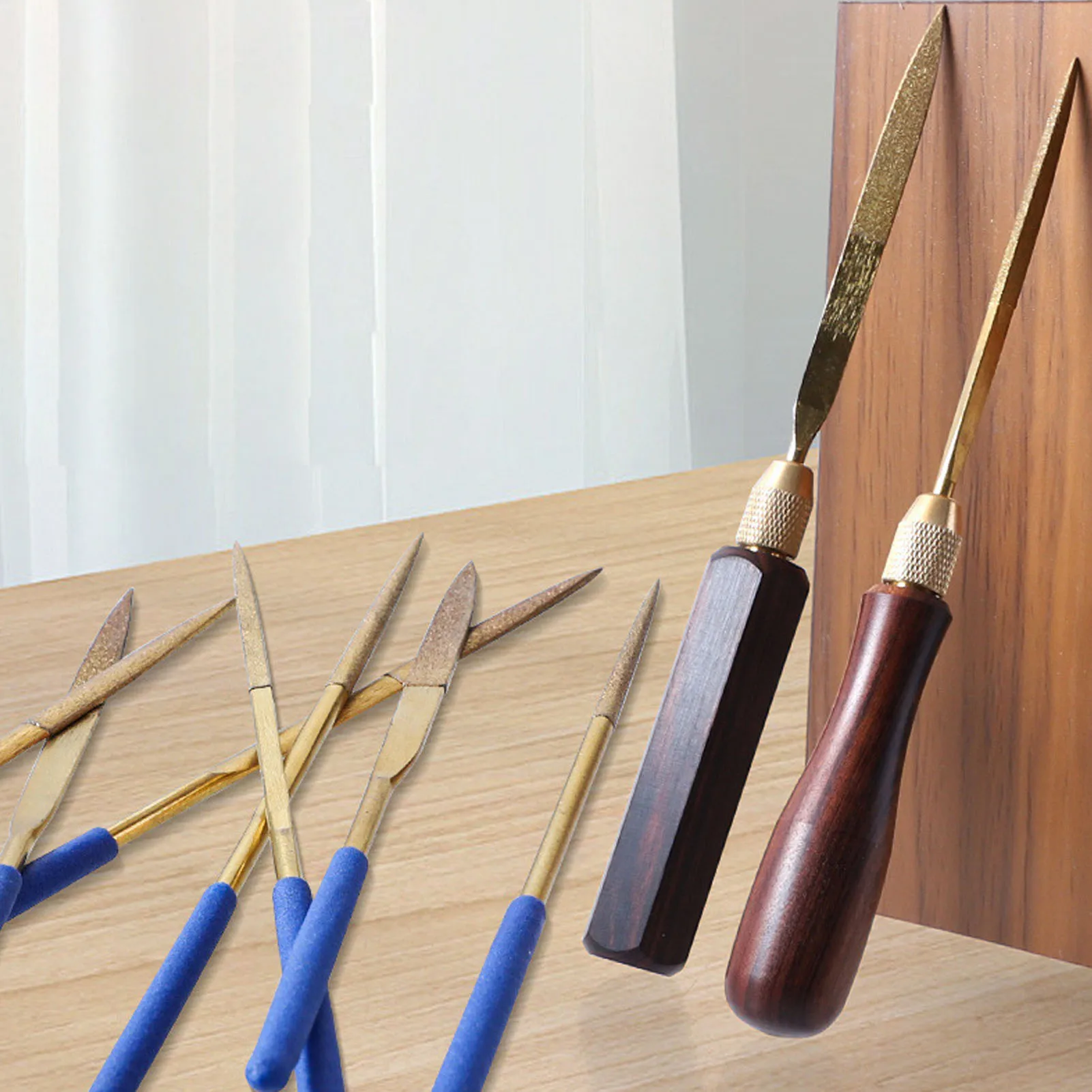 Jewelers Files Small File Set Easy To Disassemble Hard Improve Operating Accuracy with Rosewood Hex Shank for Woodworking
