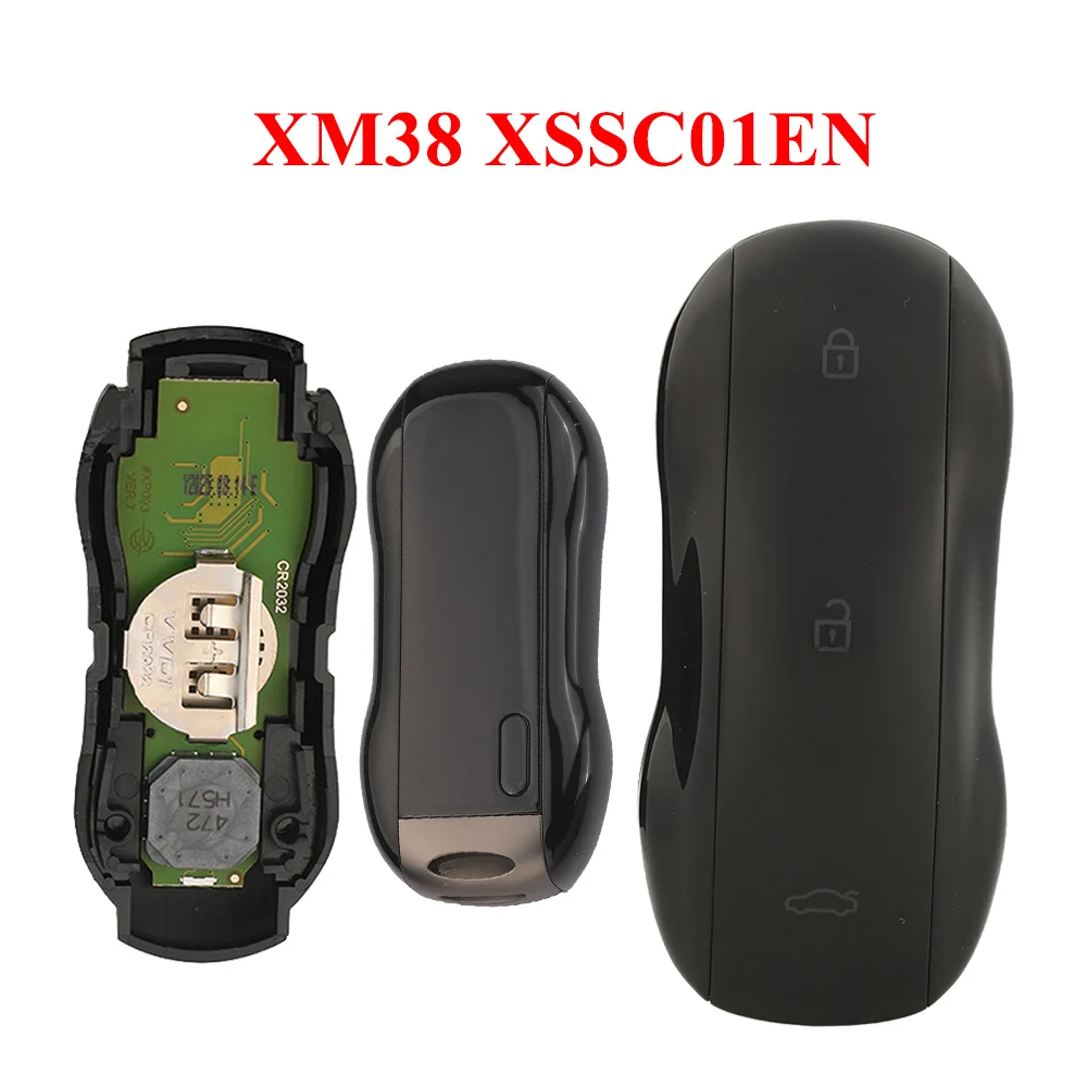 

jingyuqin New Remote Car Key For Xhorse VVDI XM38 XSSC01EN TOY.T Universal Smart Supercar Style Glossy Black Color