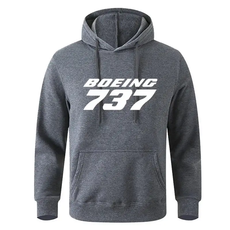 2024 Autumn Winter Men Hoodies Fleece Warm Boeing 737 Sweatshirt Fashion Streetwear Casual High Quality Pullovers Hoody