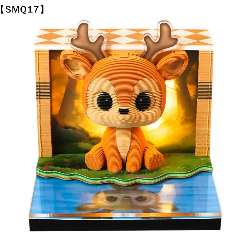 Time Piece Calendar 2027 Desk Calendar With LED Light 3D Tear-away Calendar Paper Carving Art Memo Pad Notepad Home Decor【SMQ】