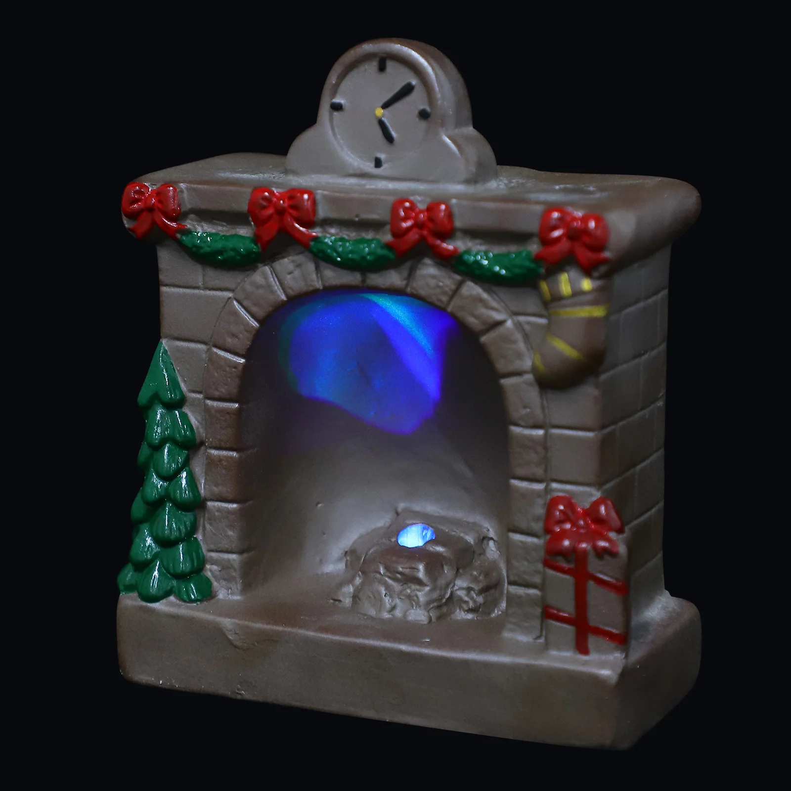 

Miniature Fireplace Christmas Incense Burner Ceramic Crafted Backflow Holder Tabletop Decorative Holiday Incense Cone Burner