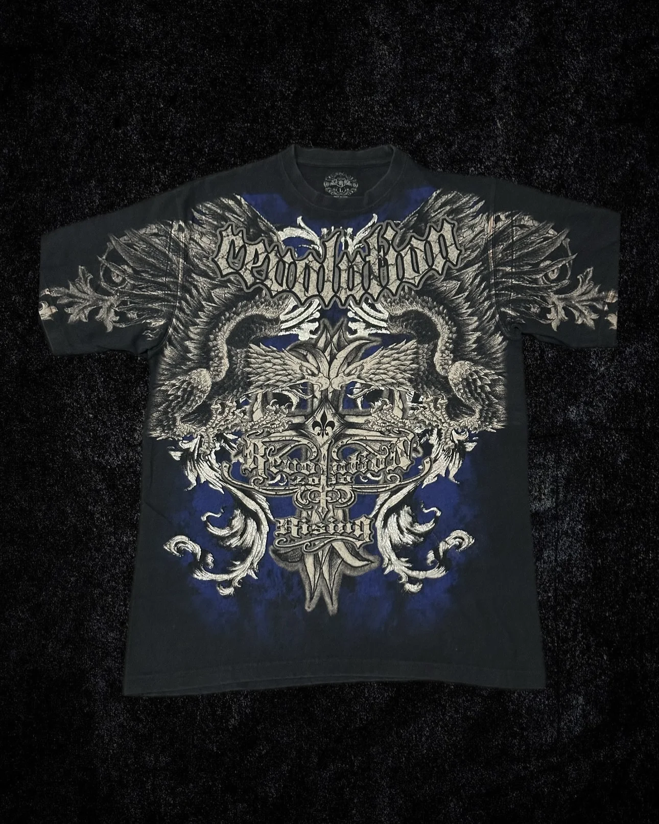 

Retro American Double Hawk Pure Cotton Summer T-shirt Man Y2K Oversized XXXXL Size Short Sleeves