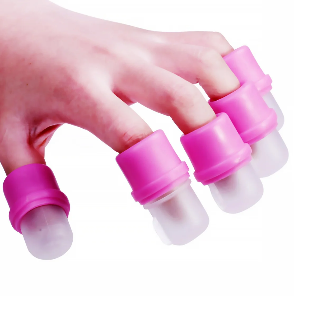 10 Stück Nagelentfernungsabdeckungen, enge Passform, wiederverwendbare PP-Einweichkappen für einfache Entfernung von Gel-Nagellack, Nagelpflege-Zubehör