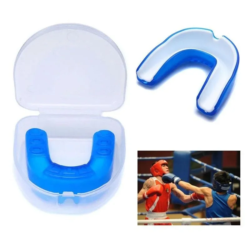 Adult Silicone Boxing Protective Belt Box Mouthguard Professional Training Gadget Karate Sports Braces Non-toxic Transparent