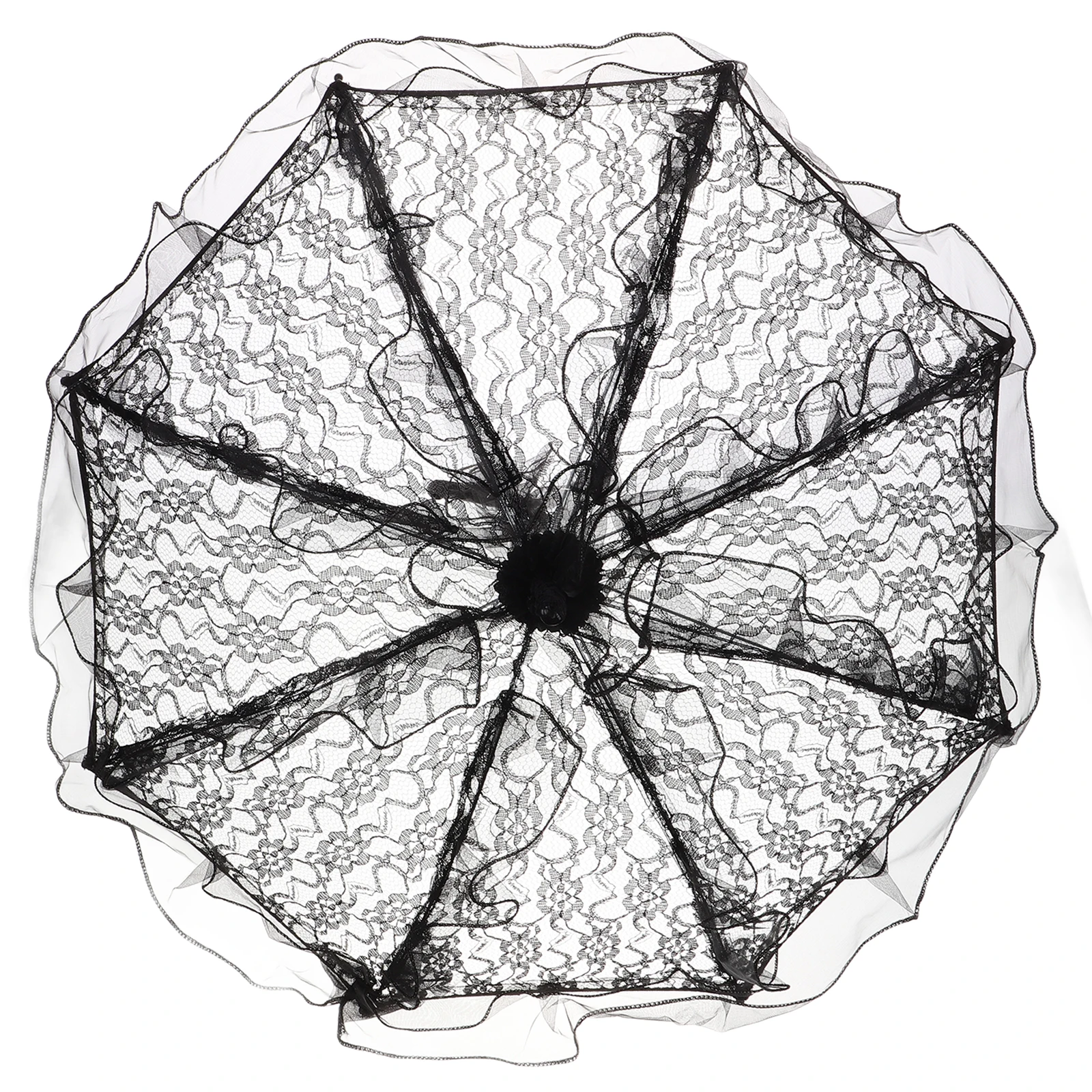 

Lace Umbrella Bridal Parasol Small Portable Black Lace Parasol Wedding Photo Prop Wedding Dance Performance Multi-Functional