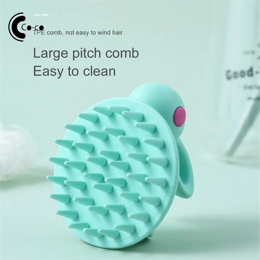 Shampoo Brush Promote Hair Growth Bunny Shape Durable Relieve Pressure Ergonomic Design Self-care Children's Silicone Hair Brush