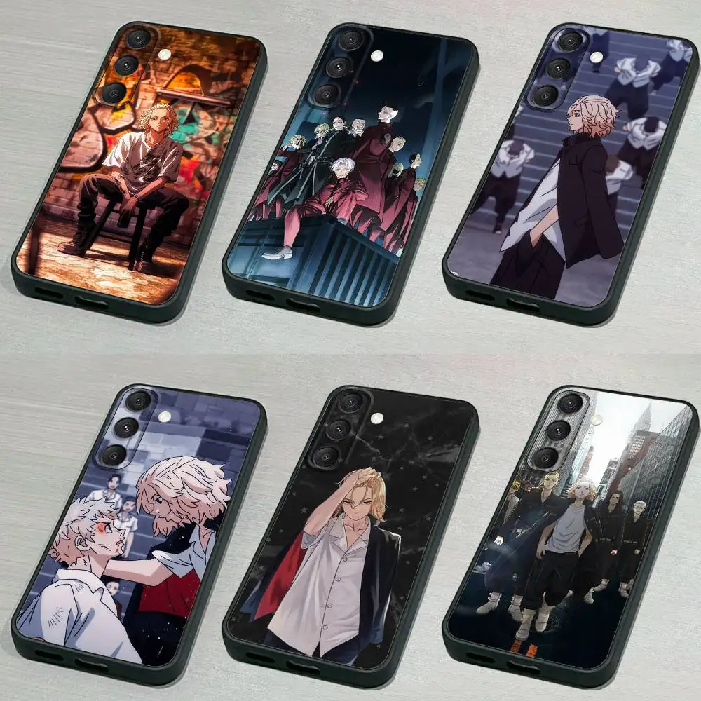 Coque de téléphone Tokyo r-revengers, étui souple noir pour Samsung S 25,24,23,22,30,21,10,9,Ultra,Plus,Lite,FE,4,5G