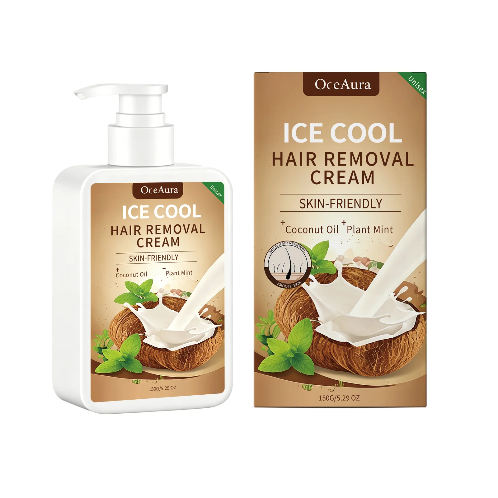 Refreshing Facial Hair Removal Cream, Gently Cleans Facial Fluff, Refreshing, Non-sticky, Delicate and Comfortable Skin