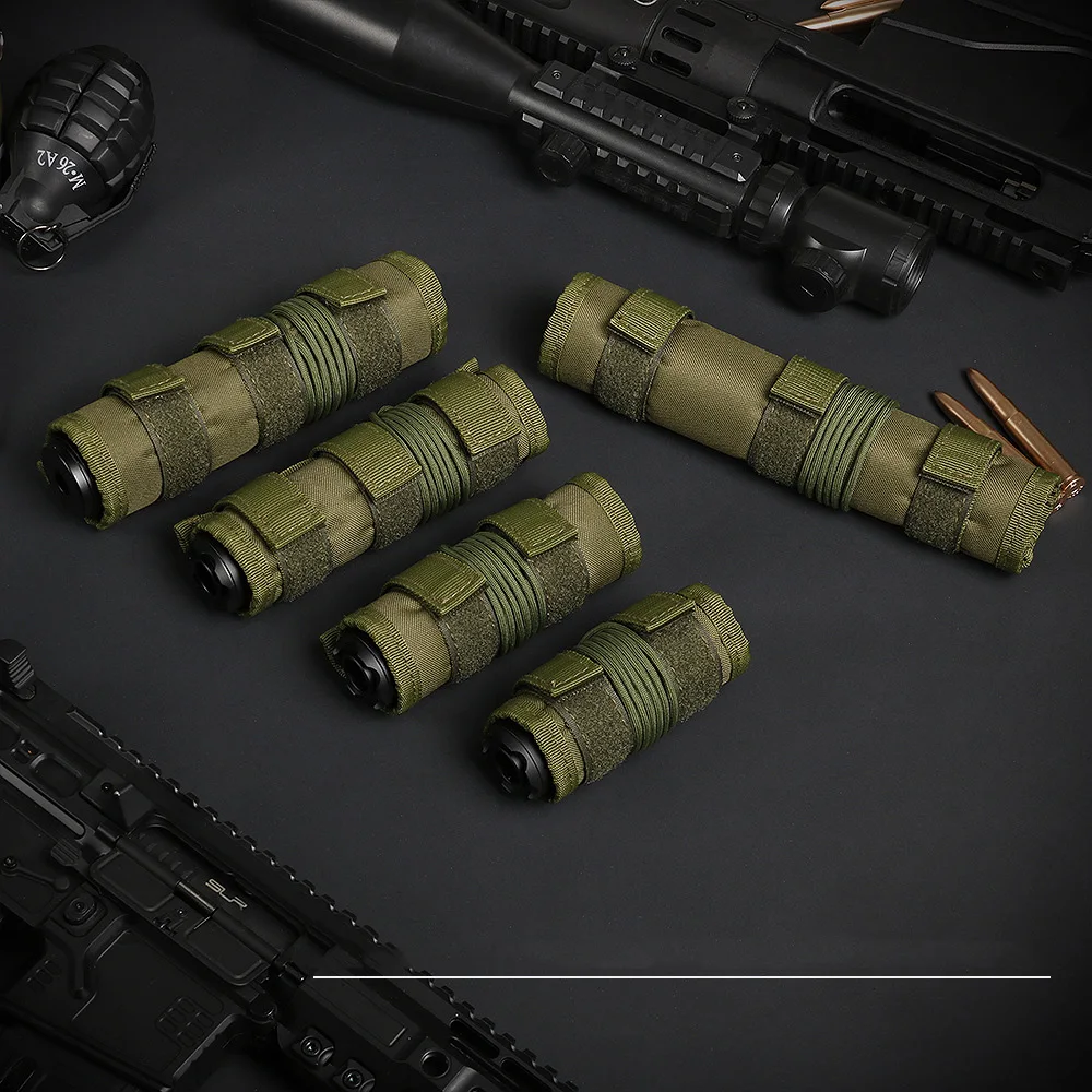 4/5/6/ 7/9 Inch Suppressor Cover with Burn Proof Micro Fiber Heat Resistant Suppressor Wrap High Temp Blocker Gun Covers