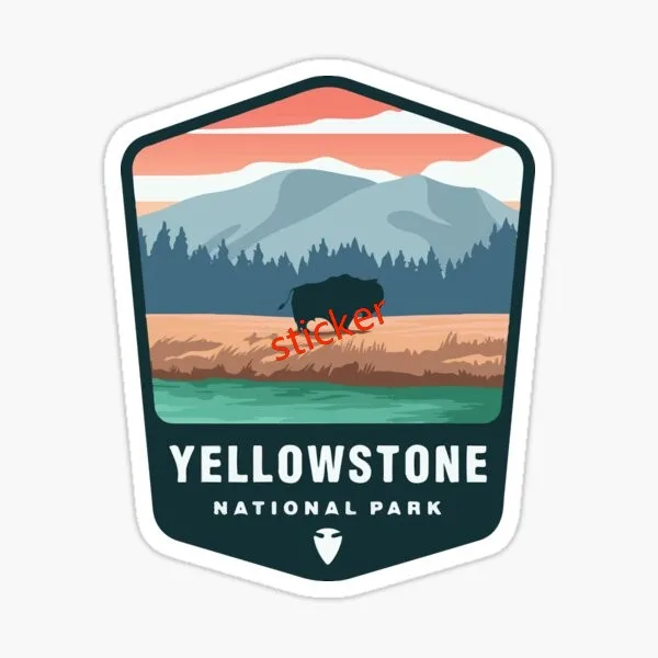 Adventure Stickers Yellowstone National Park Decal Decoration For Suv Motorcycle Bumper Laptop Windows Windshield Lugg