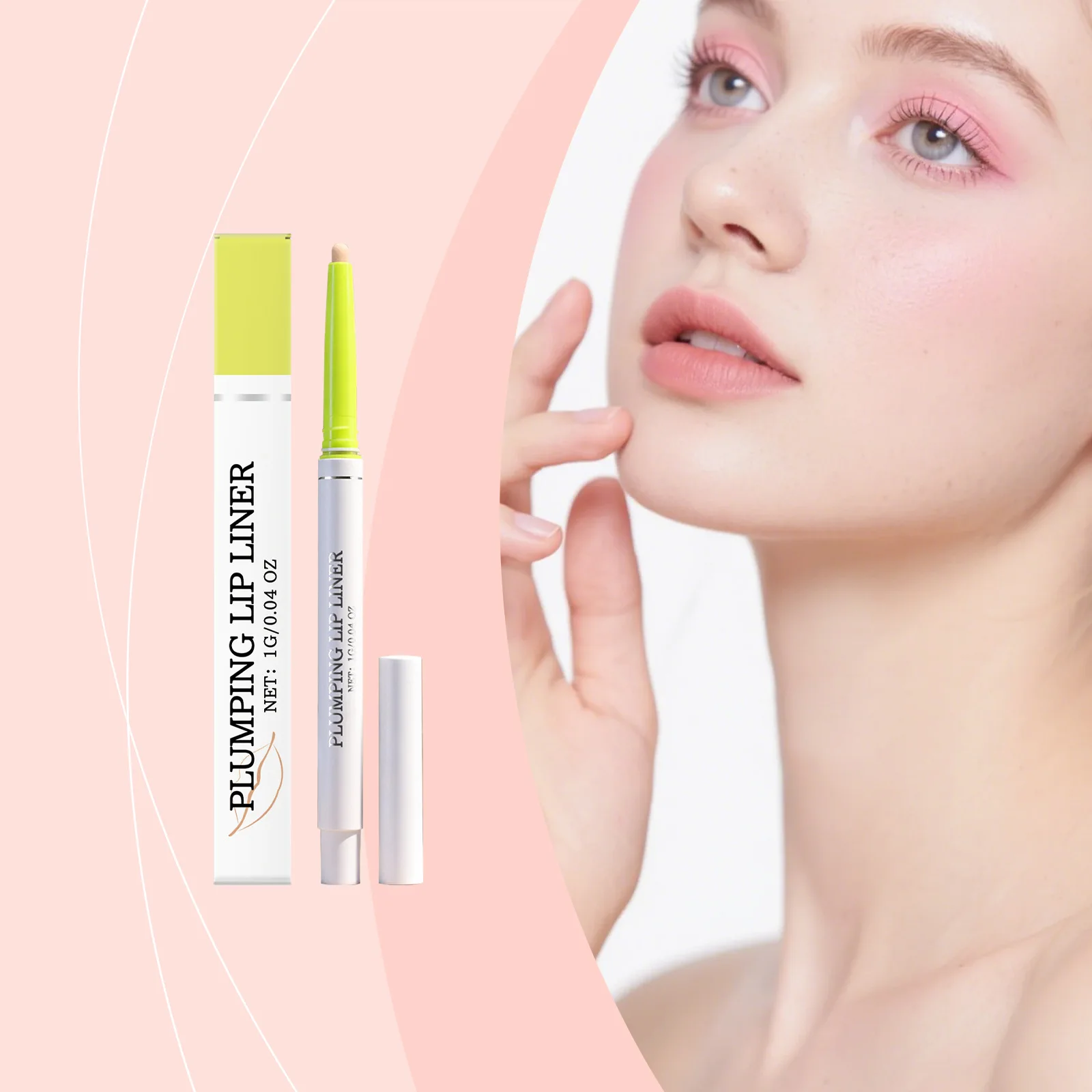 عارية الشفاه بطانة ضخمة الشفاه مقاوم للماء لطخة الشفاه كونتور قلم رصاص عالية الصباغ الشفاه ممتلئ الشفاه أحمر الشفاه ماكياج 1 جرام #1