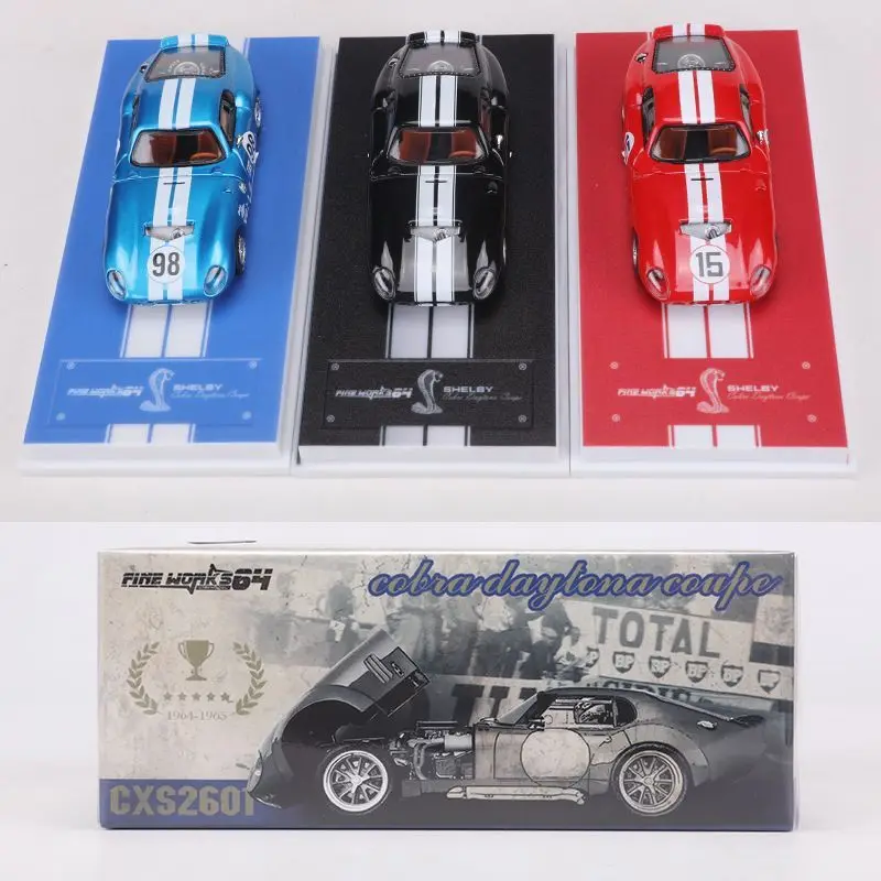 Fine Works 1/64 Ford Shelby Cobra Liga Brinquedo Veículo Motor Diecast Metal Modelo Presentes