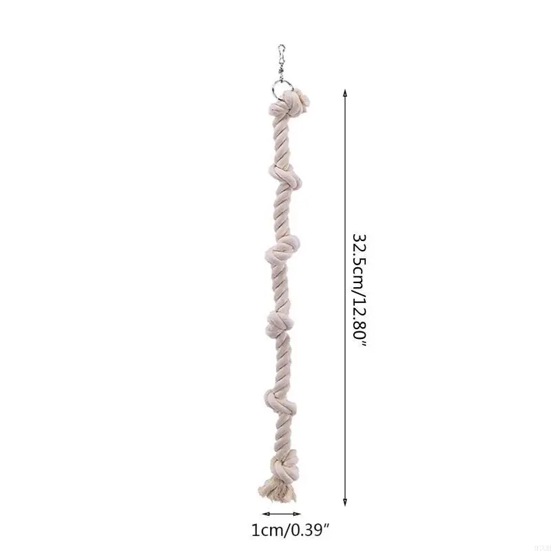 97QD BIRD ROPE TOY TOY COTTON ROPE SWAND SWAND SWING ALGING ALVING FAYS FOR COCKATOOS GREEN GREEN