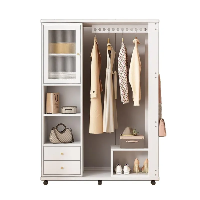 Solid Wood Full-Length Hanger Household Integrated Floor Storage Whole Body Coat Hook Elegant Home Organization