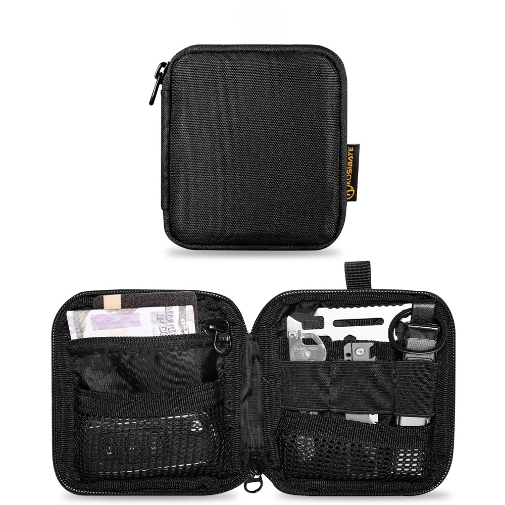 Mini EDC Multitools Pocket Organiser Pouch - Small Everyday Carry Pouch for Gear Tools Money Card Cash Coin Cards