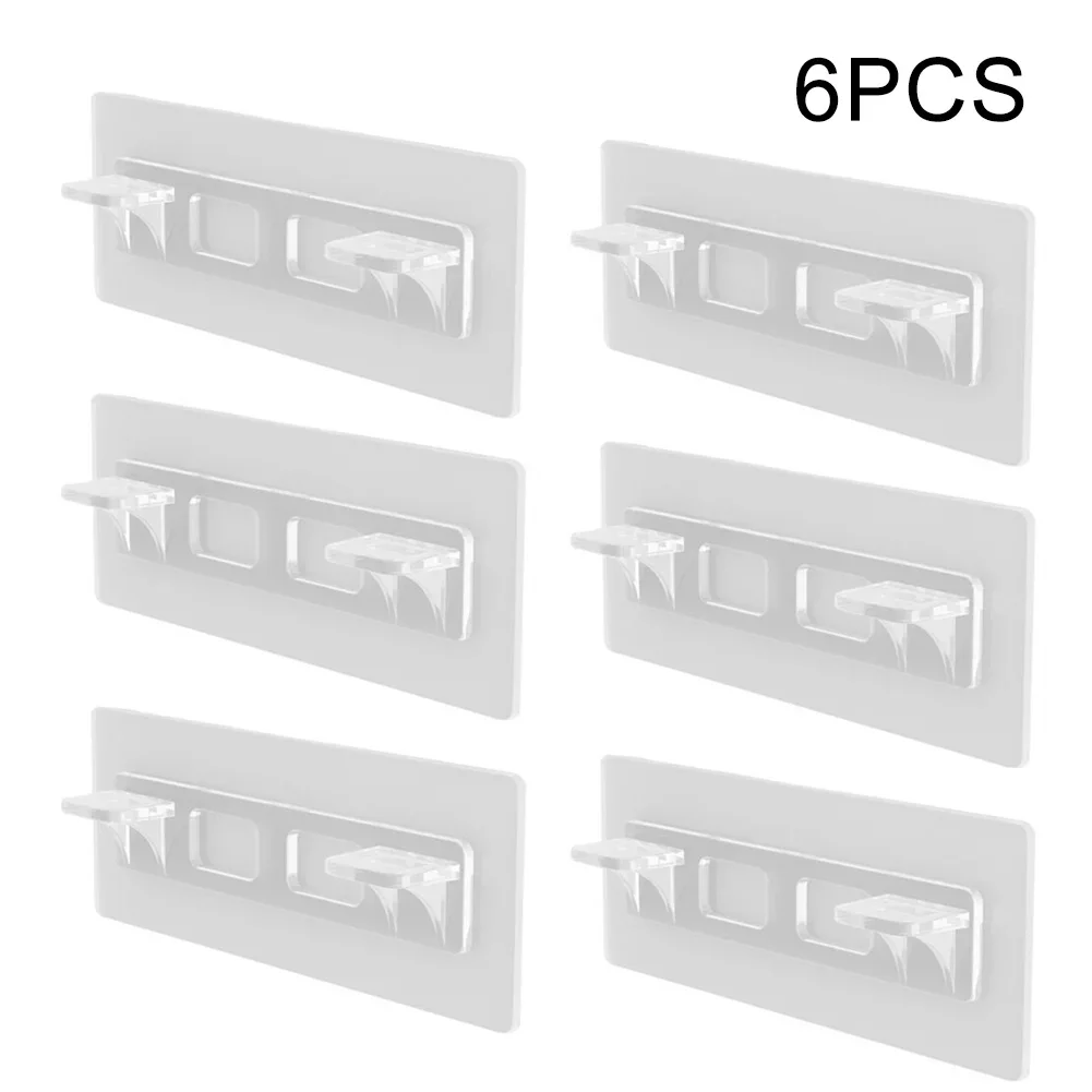 2/6/10pcs Punch-Free Cabinet Bracket Layered Shelf Triangular Support Frame Closet Partition Movable Layer Bracket