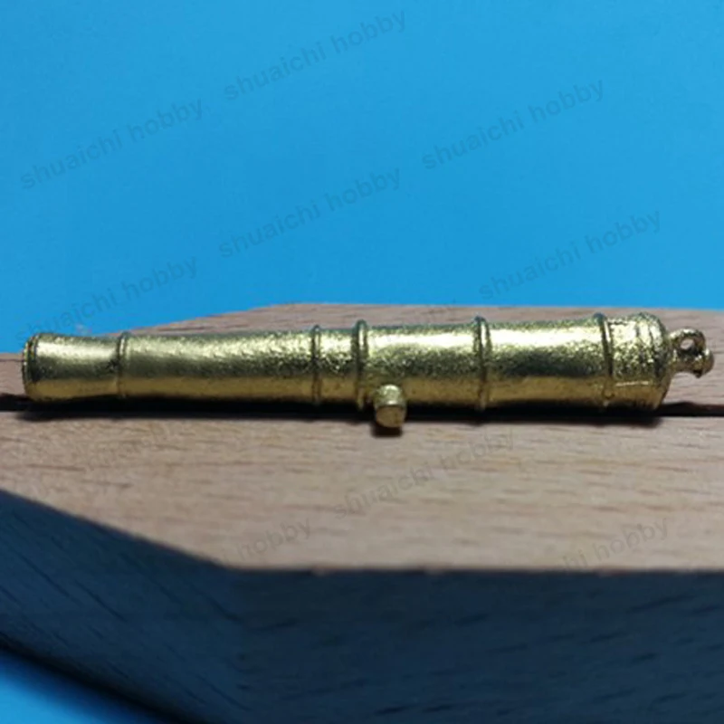 1 قطعة طول 34 مللي متر برودسايد بندقية/38 مللي متر يلقي مدفع نموذج محاكاة المدفعية DIY بها بنفسك اكسسوارات ل 1/48 مقياس المراكب الشراعية سفينة حربية نماذج
