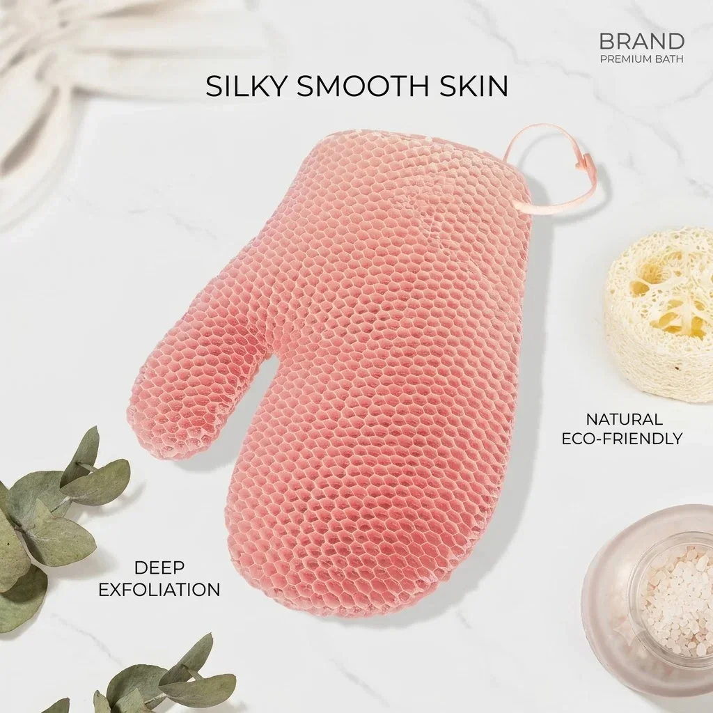Honeycomb TPU Exfoliating Shower Glove Quick Dry Body Scrubber Mitt Sponge Deep Clean Dead Skin Remover Bath Mitts Massage SPA