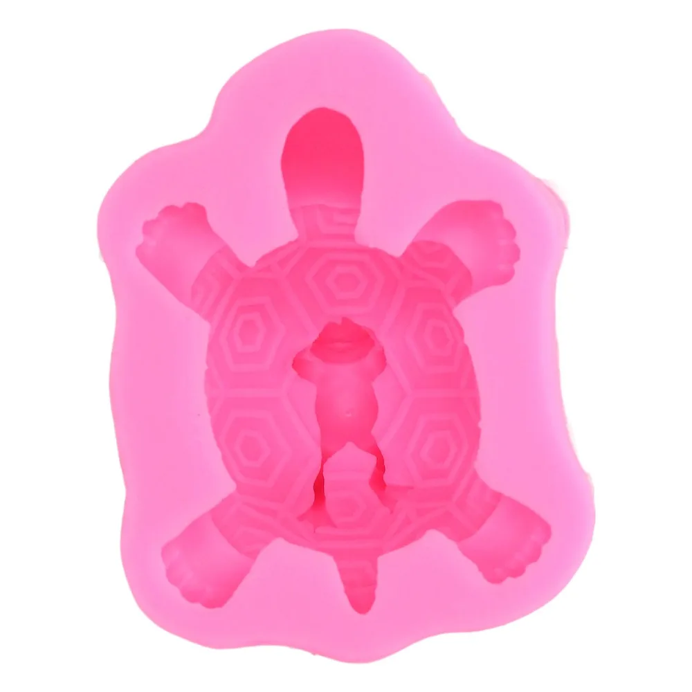 1PCS Durable Pink Color Silicone Turtle Mold Turtle Shape Food-Grade Silicone Baking Mold Fondant Mold For DIY Cakes