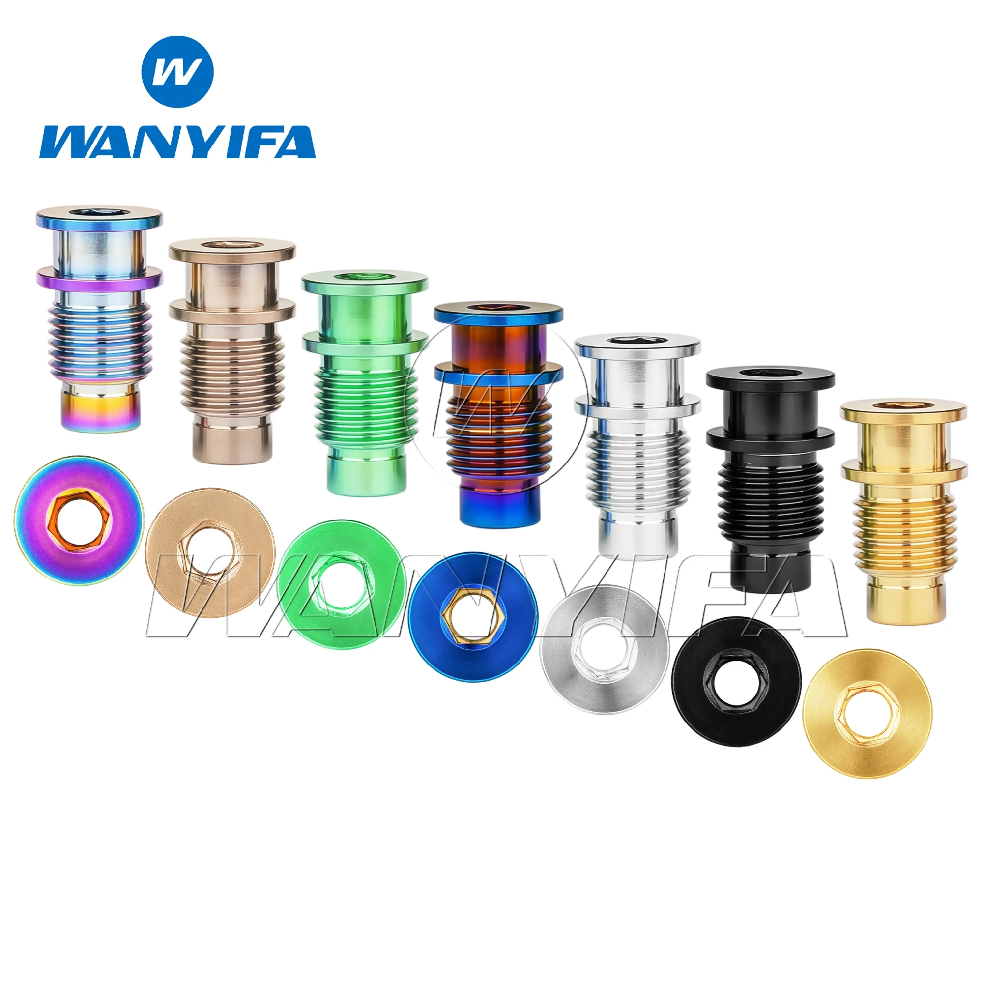 Wanyifa Grade 5 Titanium Alloy Bolt by M10x20.5mm Size for Road Bike Rear Wheel Rotor Axle Fixing and Transmission Mounting