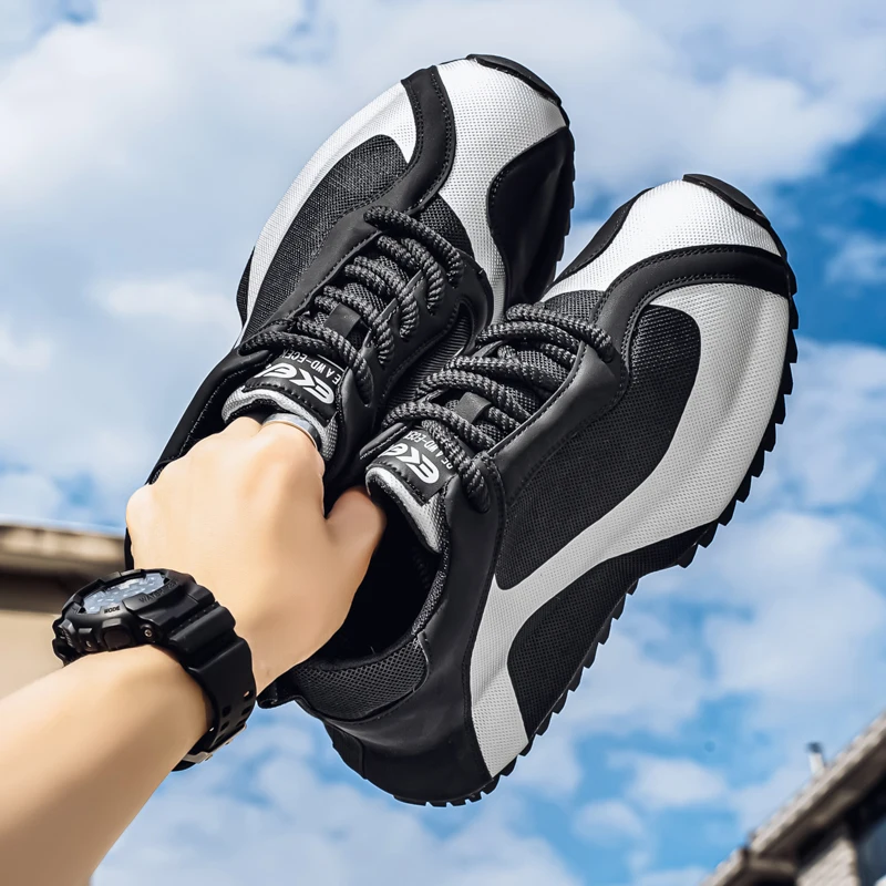 

Летняя мужская обувь, новинка 2025 года, мужские дышащие кроссовки с сеткой, увеличивающие рост, спортивная удобная повседневная обувь для мужчин