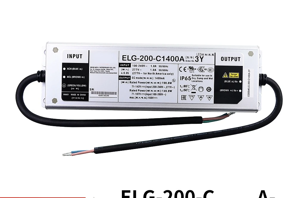 

200W Constant Current Power Supply ELG-200-C700A/D450a/C1400a/C1750a/C2100a