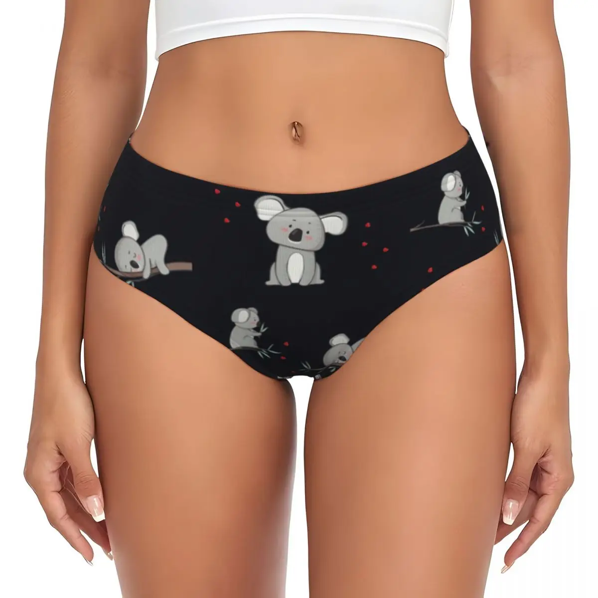 

Женские трусики Kawaii Sleep Baby с изображением медведя коалы на заказ, нижнее белье, женские удобные трусы с животными, трусы