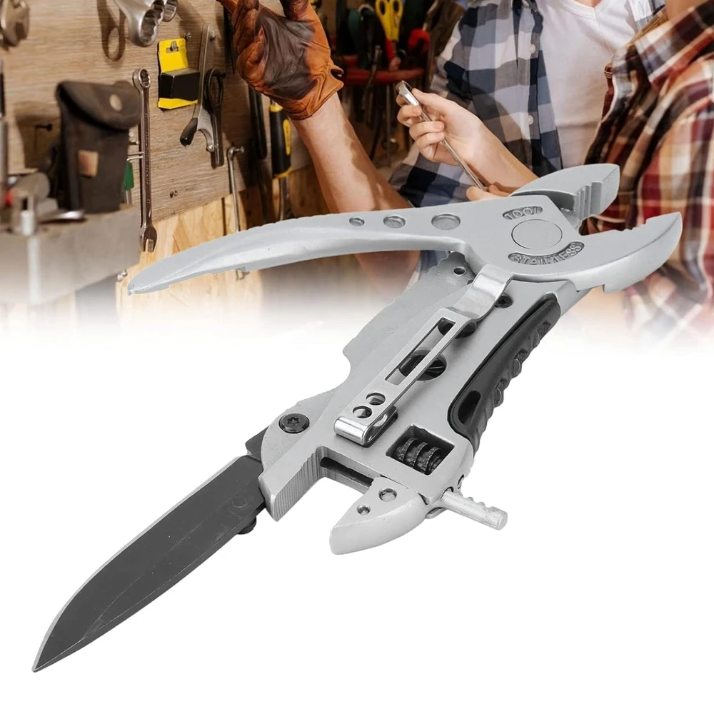 Adjustable Wrench Multitool Multitool Camping Multi Tool Plier Screwdriver Bits Pliers Survival Emergency Gear Assembly Be Used