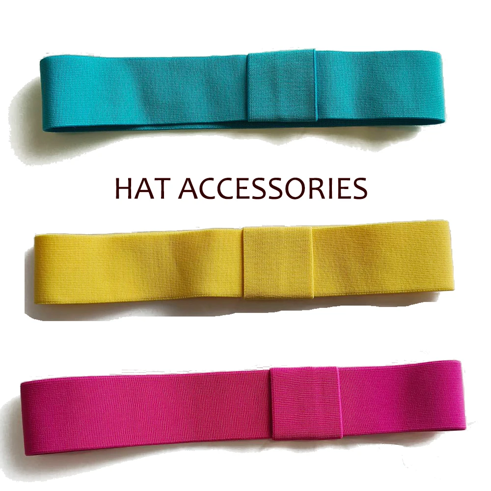 Hat Accessories Straw Hat Fedora Fashion Colorful Ribbon Accessories Elastic Wearable 55-61CM Fedora Headband Wholesale