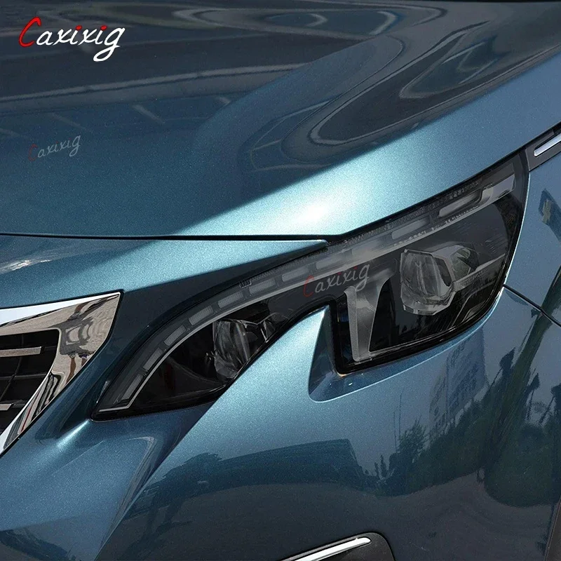 

Car Headlight Protective Film Headlamp Restoration Transparent Black TPU Sticker For Peugeot 5008 2018 2019 2020 Accessories