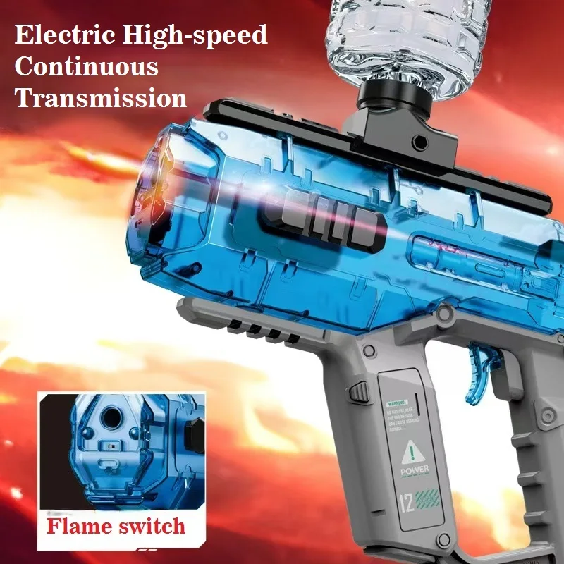 Electric Gel Toy Gun Fully Automatic High Speed Launcher Outdoor Team Shooting Fighting Game Color Light Water Bullet Gun