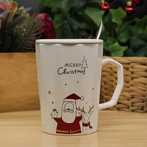 Gift Is Us Christmas Festive Decorations Special Porcelain Cup Mug With Lid