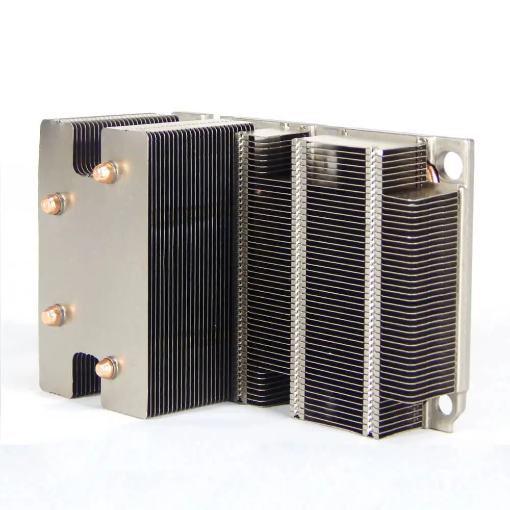 Custom Design Aluminum Profiles Buckle Fin Heat Sink 1.5U Server Heatsink