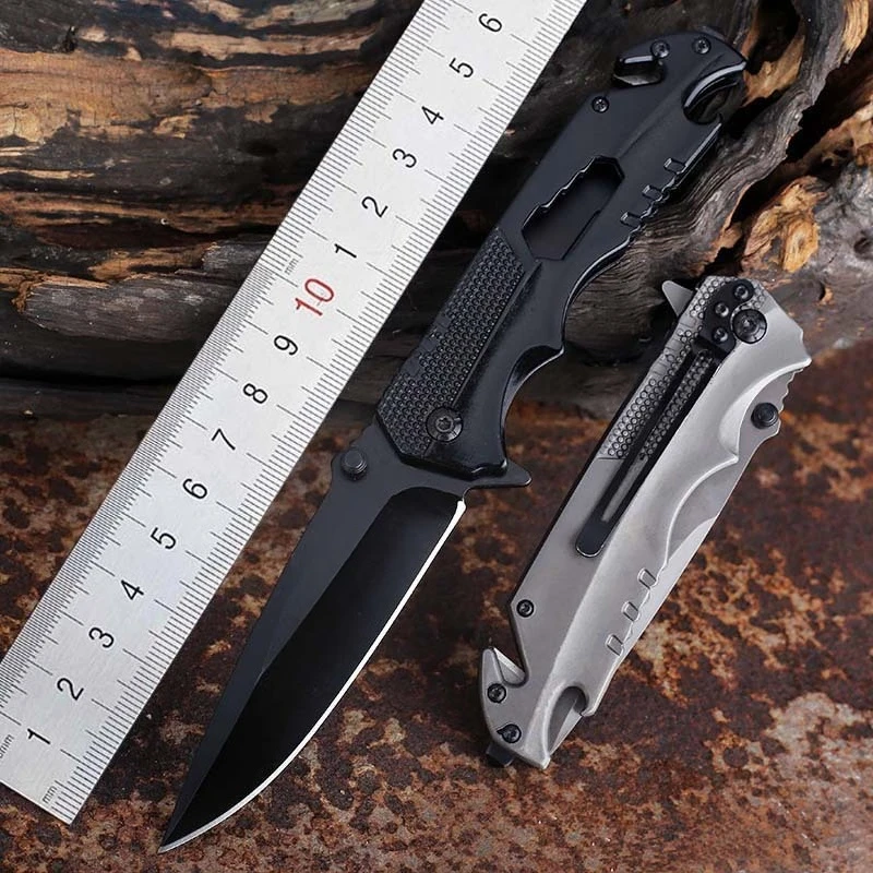 Navaja Plegable Multiherramienta EDC, Hoja de Acero Inoxidable Portátil para Camping, Senderismo, Pesca y Barbacoa |   Regalo para Hombres, Papá, Esposo
